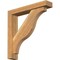 Ekena Millwork Funston Block Rough Sawn Bracket w/ Offset Brace, Western Red Cedar, 4"W x 20"D x 20"H BKT0402X20X20FST05RWR - alternate 1